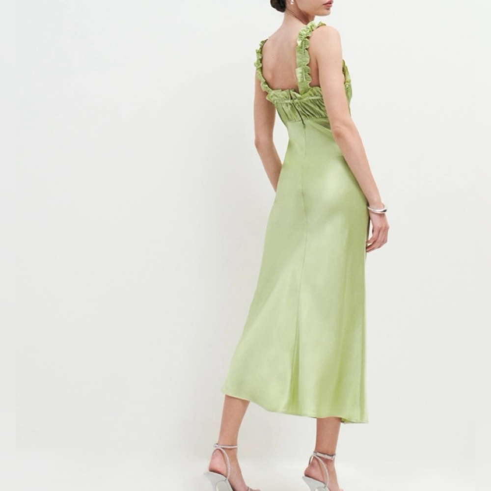 Reformation Erdem 100% silk maxi dress in yucca - Picture 3 of 7